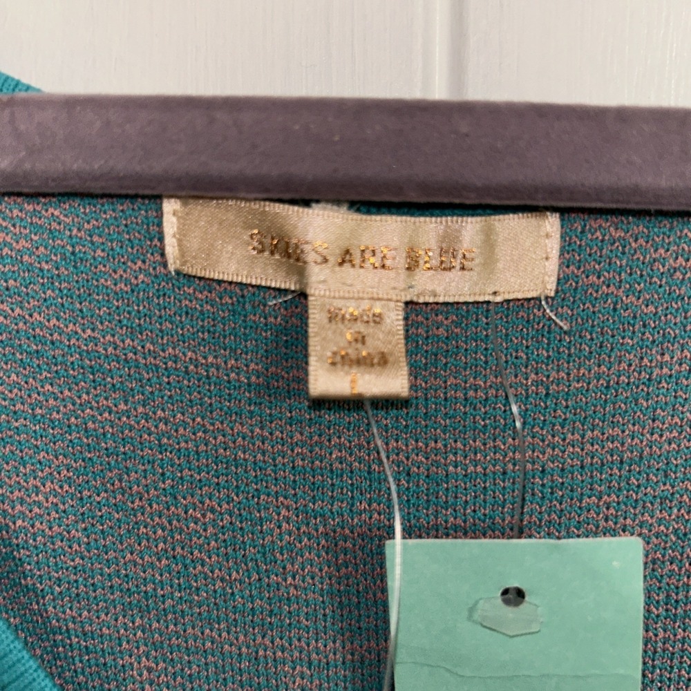 Stitch Fix Skies are Blue NWT Dakoda 2fer Dress, Teal‎ Pink Size L Aztec - Picture 2 of 6